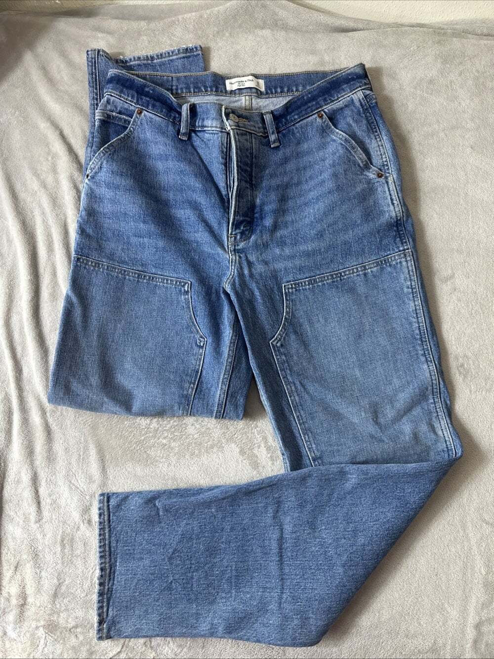 Abercrombie & Fitch The Dad High Rise Carpenter Jeans Women’s Size 31 12L Long